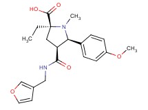 (2S*,4S*,5R*)-2-ethyl-4-{[(3-furylmethyl)amino]carbonyl}-5-(4-methoxyphenyl)-1-methylpyrrolidine-2-carboxylic acid