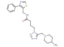 4-{5-[(4-methyl-1-piperidinyl)methyl]-1H-tetrazol-1-yl}-N-[(4-phenyl-1,3-thiazol-5-yl)methyl]butanamide
