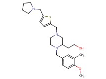 2-(1-(4-methoxy-3-methylbenzyl)-4-{[5-(1-pyrrolidinylmethyl)-2-thienyl]methyl}-2-piperazinyl)ethanol