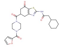 2-cyclohexyl-N-(5-{[4-(2-furoyl)-1-piperazinyl]carbonyl}-7-oxo-4,5,6,7-tetrahydro-1,3-benzothiazol-2-yl)acetamide