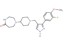1-(1-{[3-(3-fluoro-4-methoxyphenyl)-1H-pyrazol-4-yl]methyl}-4-piperidinyl)-1,4-diazepan-5-one