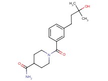 1-[3-(3-hydroxy-3-methylbutyl)benzoyl]-4-piperidinecarboxamide