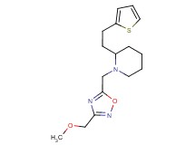 1-{[3-(methoxymethyl)-1,2,4-oxadiazol-5-yl]methyl}-2-[2-(2-thienyl)ethyl]piperidine