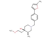 (3R*,4R*)-4-(2-methoxyethyl)-3-methyl-1-[4-(5-methyl-2-furyl)benzyl]piperidin-4-ol