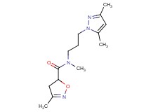 N-[3-(3,5-dimethyl-1H-pyrazol-1-yl)propyl]-N,3-dimethyl-4,5-dihydroisoxazole-5-carboxamide
