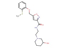 N-[2-(3-hydroxy-1-piperidinyl)ethyl]-5-{[2-(methylthio)phenoxy]methyl}-3-isoxazolecarboxamide
