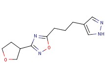 5-[3-(1H-pyrazol-4-yl)propyl]-3-(tetrahydrofuran-3-yl)-1,2,4-oxadiazole