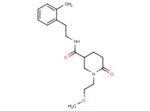 1-(2-methoxyethyl)-N-[2-(2-methylphenyl)ethyl]-6-oxo-3-piperidinecarboxamide