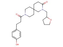 9-[3-(4-hydroxyphenyl)propanoyl]-2-(tetrahydrofuran-2-ylmethyl)-2,9-diazaspiro[5.5]undecan-3-one
