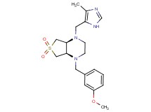 (4aS*,7aR*)-1-(3-methoxybenzyl)-4-[(4-methyl-1H-imidazol-5-yl)methyl]octahydrothieno[3,4-b]pyrazine 6,6-dioxide