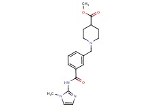 methyl 1-(3-{[(1-methyl-1H-imidazol-2-yl)amino]carbonyl}benzyl)piperidine-4-carboxylate
