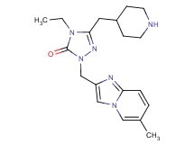 4-ethyl-2-[(6-methylimidazo[1,2-a]pyridin-2-yl)methyl]-5-(4-piperidinylmethyl)-2,4-dihydro-3H-1,2,4-triazol-3-one hydrochloride