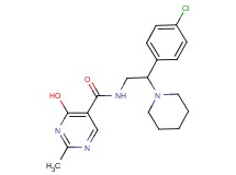 N-[2-(4-chlorophenyl)-2-piperidin-1-ylethyl]-4-hydroxy-2-methylpyrimidine-5-carboxamide
