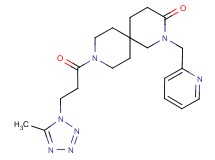 9-[3-(5-methyl-1H-tetrazol-1-yl)propanoyl]-2-(pyridin-2-ylmethyl)-2,9-diazaspiro[5.5]undecan-3-one