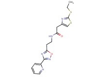2-[2-(ethylthio)-1,3-thiazol-4-yl]-N-[2-(3-pyridin-2-yl-1,2,4-oxadiazol-5-yl)ethyl]acetamide