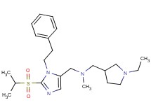 1-(1-ethyl-3-pyrrolidinyl)-N-{[2-(isopropylsulfonyl)-1-(2-phenylethyl)-1H-imidazol-5-yl]methyl}-N-methylmethanamine