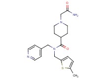 1-(2-amino-2-oxoethyl)-N-[(5-methyl-2-thienyl)methyl]-N-(pyridin-4-ylmethyl)piperidine-4-carboxamide