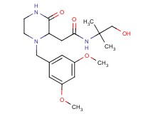 2-[1-(3,5-dimethoxybenzyl)-3-oxo-2-piperazinyl]-N-(2-hydroxy-1,1-dimethylethyl)acetamide