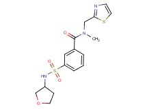 N-methyl-3-[(tetrahydrofuran-3-ylamino)sulfonyl]-N-(1,3-thiazol-2-ylmethyl)benzamide