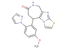 5-[5-methoxy-2-(1H-pyrazol-1-yl)phenyl]-5,6,8,9-tetrahydro-7H-[1,3]thiazolo[3',2':1,2]imidazo[4,5-c]azepin-7-one
