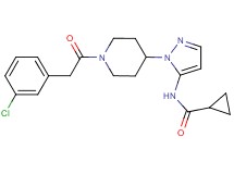 N-(1-{1-[2-(3-chlorophenyl)acetyl]-4-piperidinyl}-1H-pyrazol-5-yl)cyclopropanecarboxamide