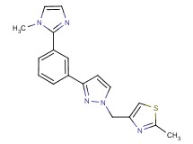 2-methyl-4-({3-[3-(1-methyl-1H-imidazol-2-yl)phenyl]-1H-pyrazol-1-yl}methyl)-1,3-thiazole