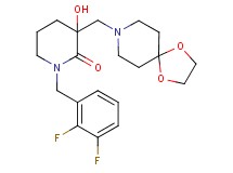 1-(2,3-difluorobenzyl)-3-(1,4-dioxa-8-azaspiro[4.5]dec-8-ylmethyl)-3-hydroxy-2-piperidinone
