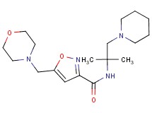 N-(1,1-dimethyl-2-piperidin-1-ylethyl)-5-(morpholin-4-ylmethyl)isoxazole-3-carboxamide