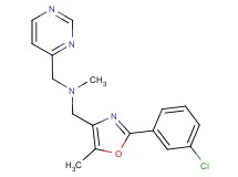 1-[2-(3-chlorophenyl)-5-methyl-1,3-oxazol-4-yl]-N-methyl-N-(pyrimidin-4-ylmethyl)methanamine