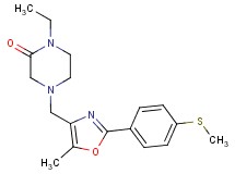 1-ethyl-4-({5-methyl-2-[4-(methylthio)phenyl]-1,3-oxazol-4-yl}methyl)piperazin-2-one