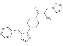 4-[(2-{1-[2-methyl-3-(1H-pyrazol-1-yl)propanoyl]piperidin-4-yl}-1H-imidazol-1-yl)methyl]pyridine