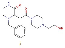 4-(3-fluorobenzyl)-3-{2-[4-(2-hydroxyethyl)-1-piperazinyl]-2-oxoethyl}-2-piperazinone