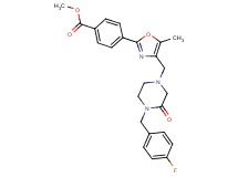 methyl 4-(4-{[4-(4-fluorobenzyl)-3-oxo-1-piperazinyl]methyl}-5-methyl-1,3-oxazol-2-yl)benzoate