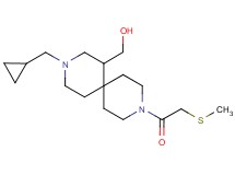 {3-(cyclopropylmethyl)-9-[(methylthio)acetyl]-3,9-diazaspiro[5.5]undec-1-yl}methanol