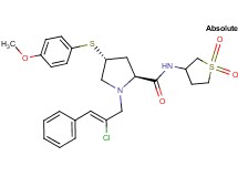 (4R)-1-[(2Z)-2-chloro-3-phenyl-2-propen-1-yl]-N-(1,1-dioxidotetrahydro-3-thienyl)-4-[(4-methoxyphenyl)thio]-L-prolinamide