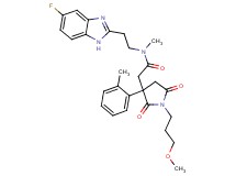 N-[2-(5-fluoro-1H-benzimidazol-2-yl)ethyl]-2-[1-(3-methoxypropyl)-3-(2-methylphenyl)-2,5-dioxo-3-pyrrolidinyl]-N-methylacetamide