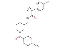 1-(4-chlorophenyl)-N-({1-[(1-methyl-4-piperidinyl)carbonyl]-3-piperidinyl}methyl)cyclopropanecarboxamide