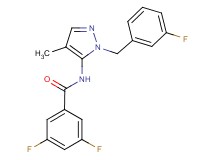 3,5-difluoro-N-[1-(3-fluorobenzyl)-4-methyl-1H-pyrazol-5-yl]benzamide