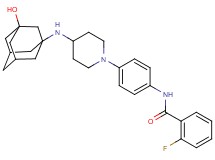 2-fluoro-N-(4-{4-[(3-hydroxy-1-adamantyl)amino]-1-piperidinyl}phenyl)benzamide