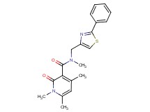 N,1,4,6-tetramethyl-2-oxo-N-[(2-phenyl-1,3-thiazol-4-yl)methyl]-1,2-dihydro-3-pyridinecarboxamide