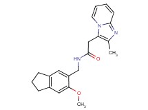 N-[(6-methoxy-2,3-dihydro-1H-inden-5-yl)methyl]-2-(2-methylimidazo[1,2-a]pyridin-3-yl)acetamide