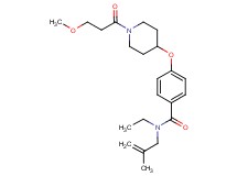 N-ethyl-4-{[1-(3-methoxypropanoyl)-4-piperidinyl]oxy}-N-(2-methyl-2-propen-1-yl)benzamide