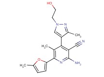2-amino-4-[1-(2-hydroxyethyl)-3-methyl-1H-pyrazol-4-yl]-5-methyl-6-(5-methyl-2-furyl)nicotinonitrile