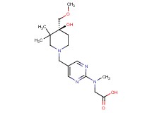 N-(5-{[(4S)-4-hydroxy-4-(methoxymethyl)-3,3-dimethyl-1-piperidinyl]methyl}-2-pyrimidinyl)-N-methylglycine