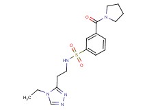 N-[2-(4-ethyl-4H-1,2,4-triazol-3-yl)ethyl]-3-(pyrrolidin-1-ylcarbonyl)benzenesulfonamide