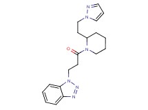 1-(3-oxo-3-{2-[2-(1H-pyrazol-1-yl)ethyl]-1-piperidinyl}propyl)-1H-1,2,3-benzotriazole