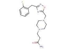 3-(4-{[3-(2-fluorobenzyl)-1,2,4-oxadiazol-5-yl]methyl}-1-piperazinyl)propanamide