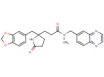 3-[2-(1,3-benzodioxol-5-ylmethyl)-5-oxo-2-pyrrolidinyl]-N-methyl-N-(6-quinoxalinylmethyl)propanamide
