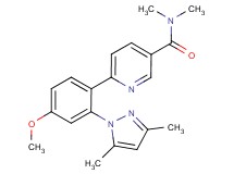 6-[2-(3,5-dimethyl-1H-pyrazol-1-yl)-4-methoxyphenyl]-N,N-dimethylnicotinamide