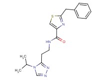 2-benzyl-N-[2-(4-isopropyl-4H-1,2,4-triazol-3-yl)ethyl]-1,3-thiazole-4-carboxamide